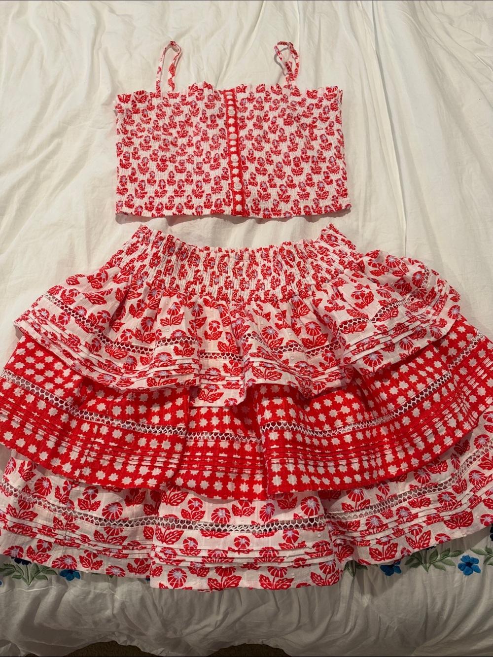 Roller RabbiRed Floral Tiered Skirt - Women